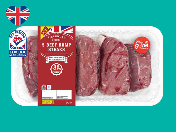 Birchwood 5 British Beef 28-Day Matured Rump Steaks