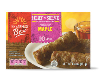 Breakfast Best Heat ‘N Serve Maple Sausage Links