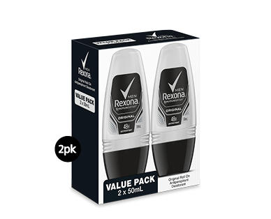Rexona Anti-Perspirant Deodorant Roll On Twin Pack 2 x 50ml