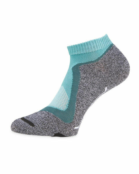 Green/Grey Cycling Ankle Socks