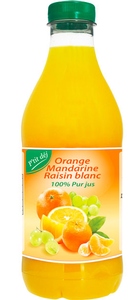 Pur jus orange, mandarine et raisin blanc