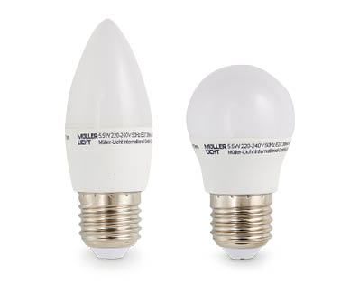 Assorted 5.5W LED Dimmable Candles/Mini Bulbs