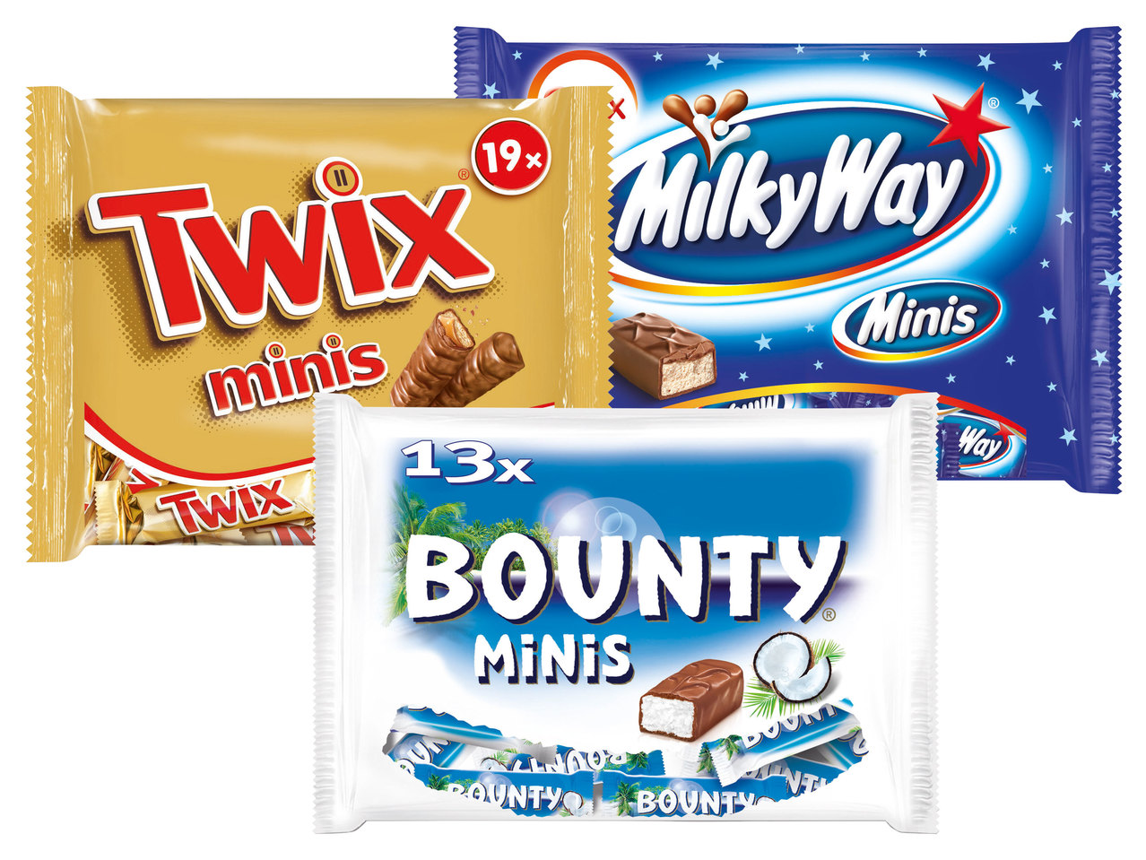 Bounty-/MilkyWay-/Mars- oder Twix-Minis