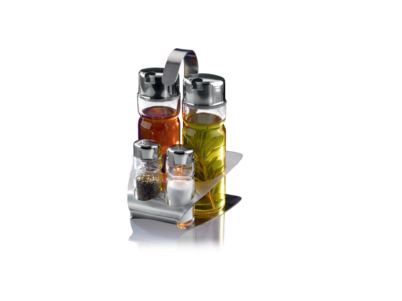 Parmesan Container, Vinegar & Oil Spray Set or Condiment Set