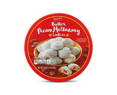 Benton's 
 Pecan Meltaways Butter Pecan or Chocolate Chip