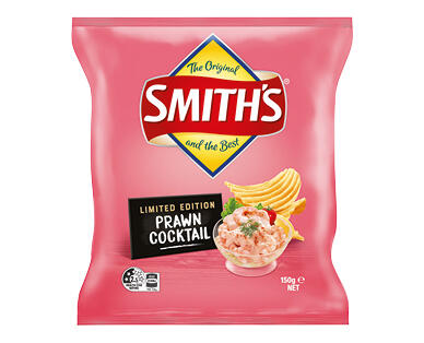 Smith's Crinkle Cut Potato Chips 150g – Prawn Cocktail