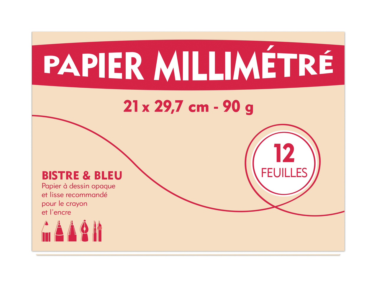 Pochette de papier millimétré ou de papier calque