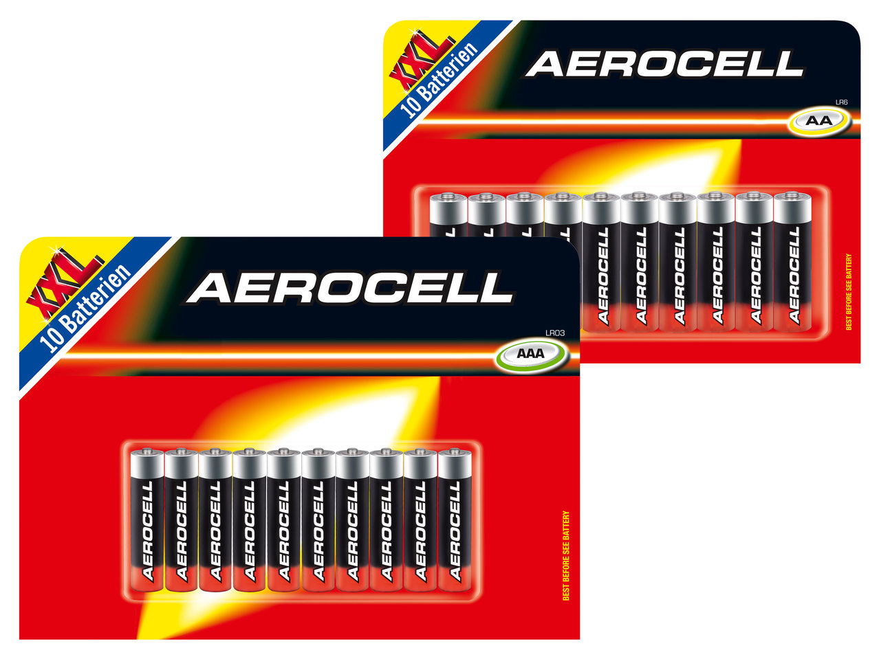 AEROCELL Batterien 8 + 2 gratis