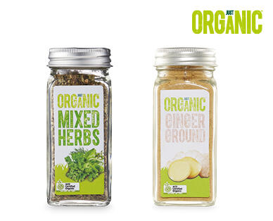 Just Organic Herbs and Spices 15g-55g