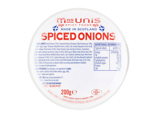 MRS Unis Spiced Onions