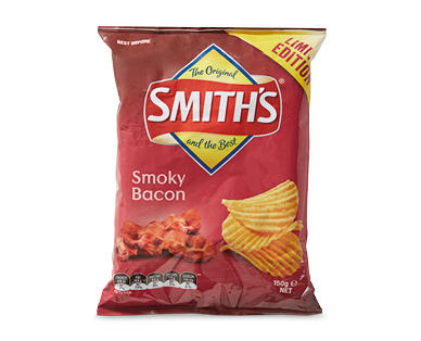 Smith's Prawn Cocktail or Smoky Bacon Chips 150g