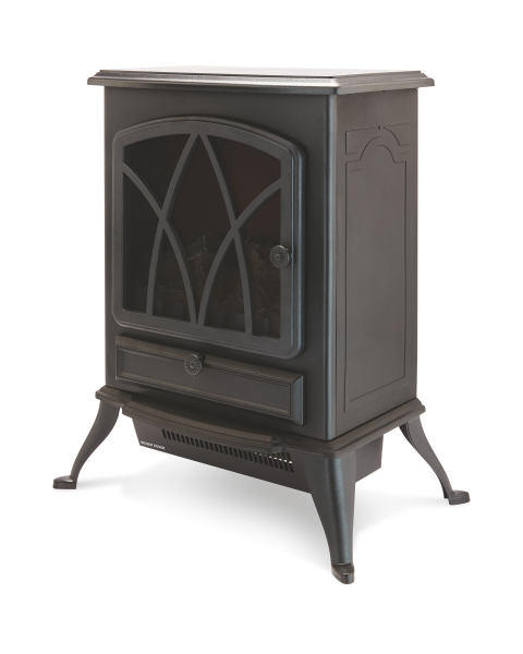 Black Electric Stove Effect Heater