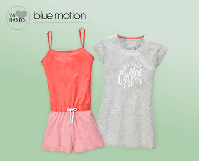 BLUE MOTION Damen-Sleepshirt/-Jumpsuit, Baumwolle (Bio)