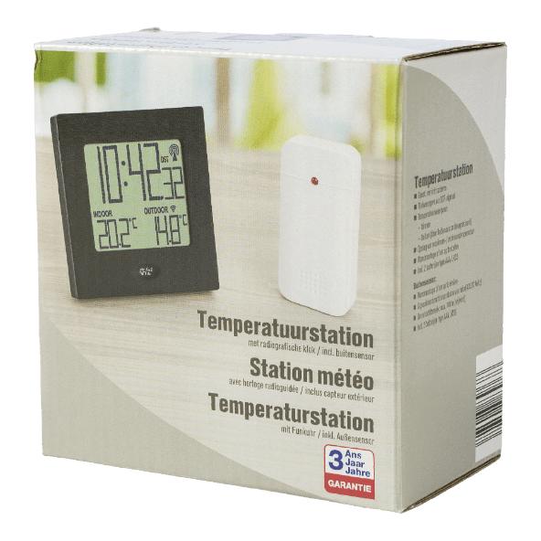 Temperaturstation mit funkgesteuerter Uhr