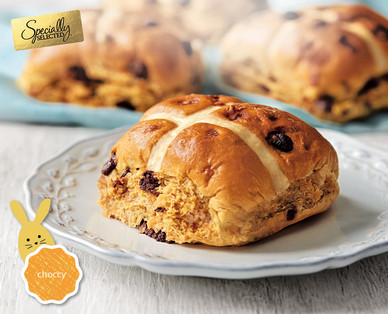 Specially Selected Belgian Chocolate & Toffee Fudge Hot Cross Buns