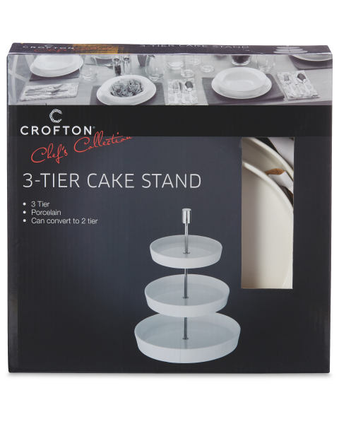 3 Tier Round Cake Stand With Rim