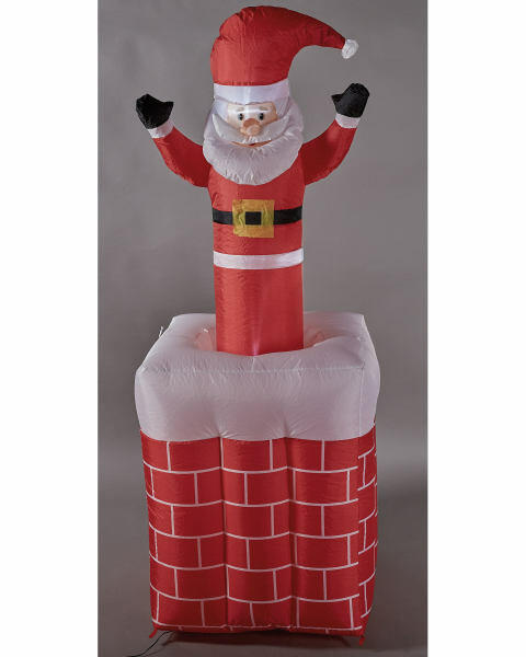 1.8m Inflatable Santa In Chimney
