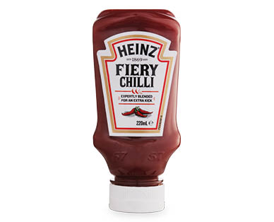 Heinz American Mustard or Fiery Chilli Sauce 220ml