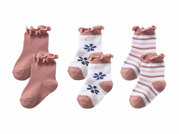Calcetines bebé con algodón ecológico rosados