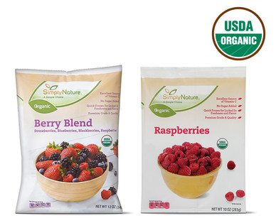 SimplyNature Organic Berry Blend or Raspberries