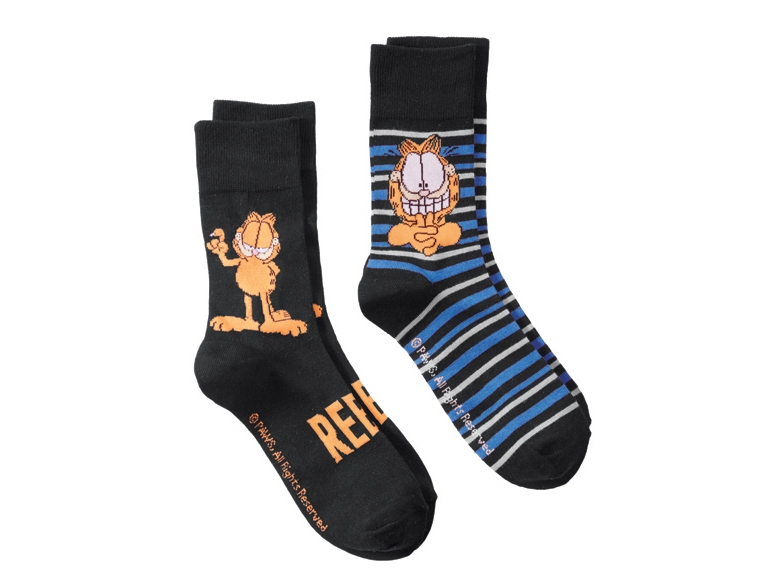 Men's Socks, "Looney Tunes, Garfield, Homer Simpson", 2 pairs