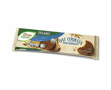 Simply Nature Organic Oat Cookies Milk or Dark Chocolate
