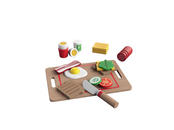 Set alimenti giocattolo in legno