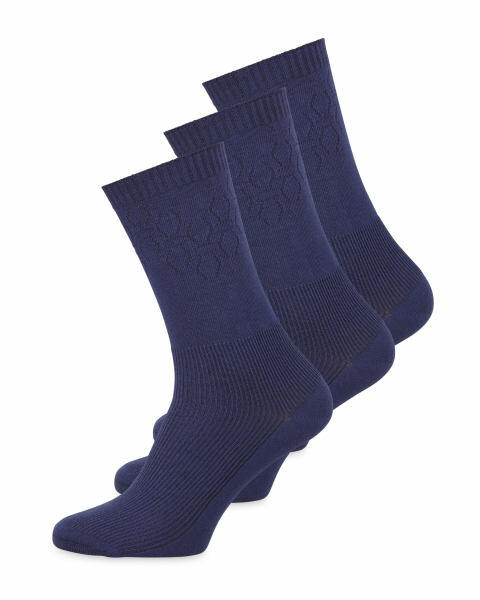 Blue Diabetic Friendly Socks 3 Pack