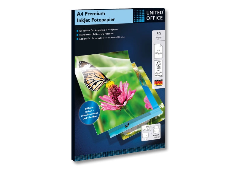 Carta fotografica Premium InkJet A4, 50 fogli