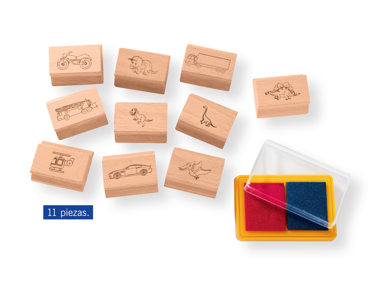 "CRELANDO" Set de sellos de estampar para niños