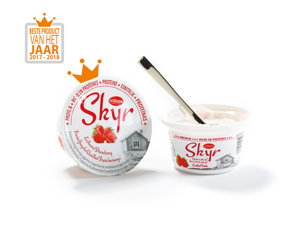 Skyr-yoghurt aardbei