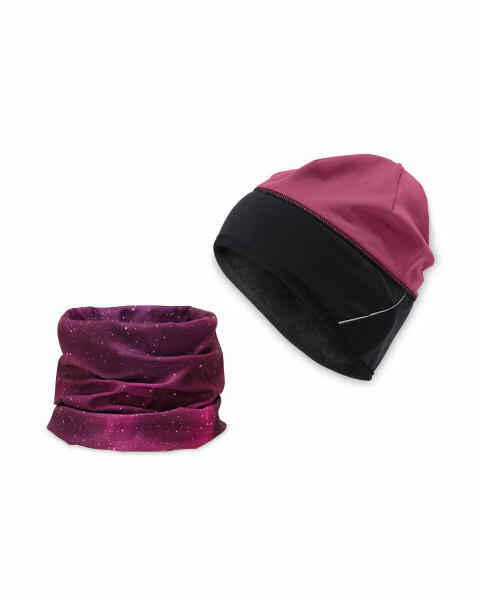 Crane Pink Hat & Snood Set