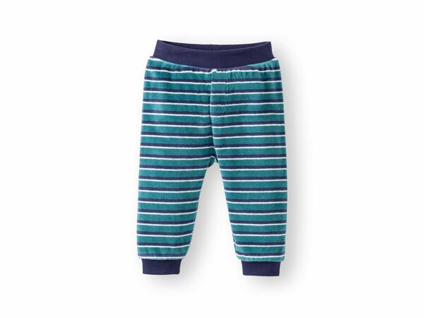 Pantalones de terciopelo azulados bebé pack 2