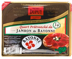Quart prétranché de jambon de Bayonne