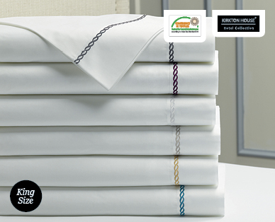 Egyptian Cotton Sheet Set with embroidery – King Size
