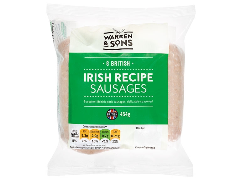 Warren & Sons British Thick Sausages Assorted, 454g