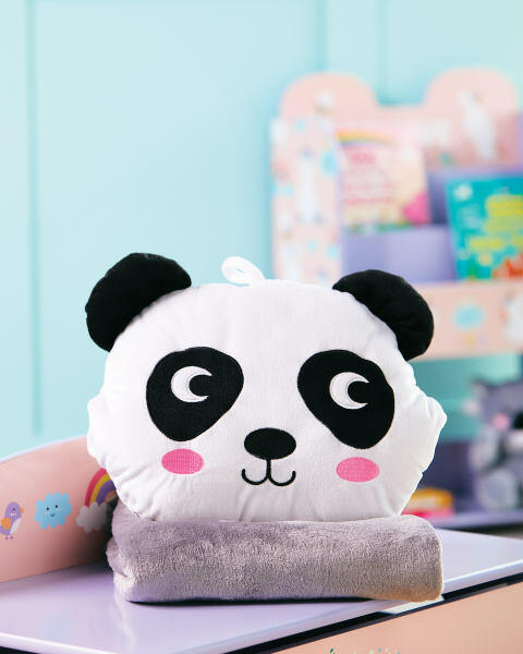 Children's Panda Cushion & Blanket