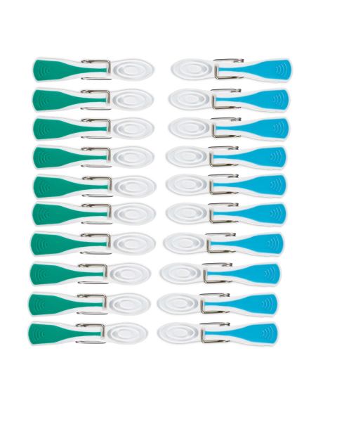 Easy Home Blue/Green Pegs 20-Piece