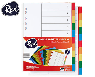 Rex(R) Kunststoff-Register, DIN A4