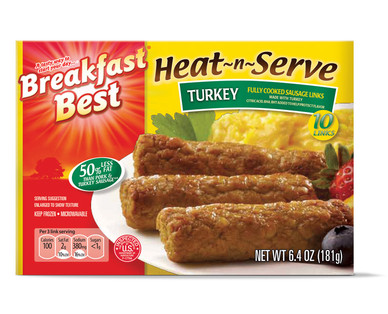 Breakfast Best Heat-n-Serve Turkey Sausage Links