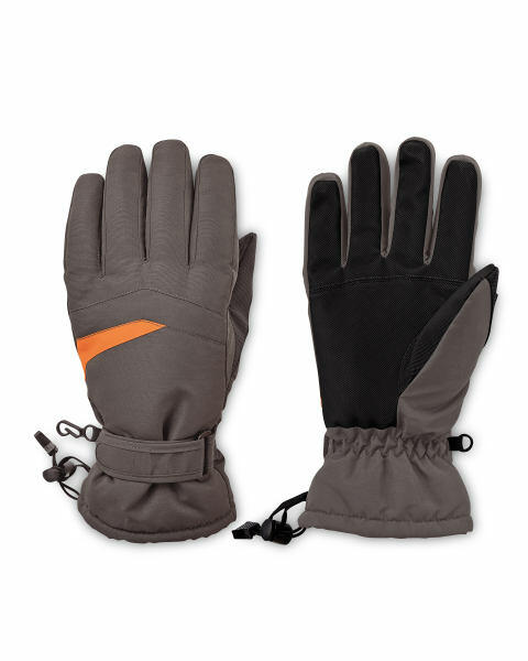 Avenue Black/Orange Ski Gloves