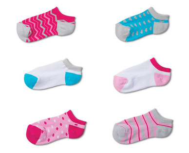 L&D 6-Pair Girls' Cushioned Socks