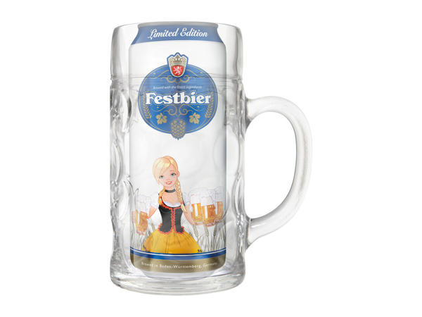 Perlenbacher Festbeer with Glass