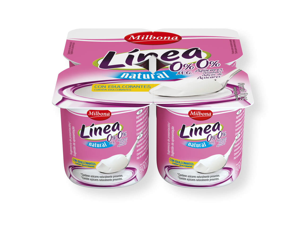 'Milbona(R)' Yogur natural desnatado edulcorado