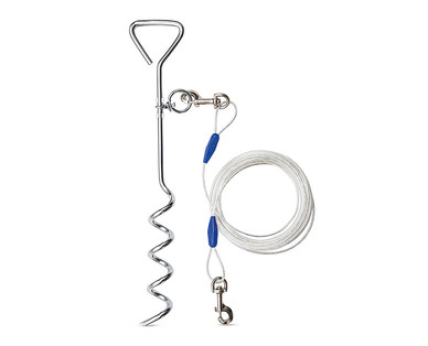 Heart to Tail Medium or Large Dog Run Cable and Stake