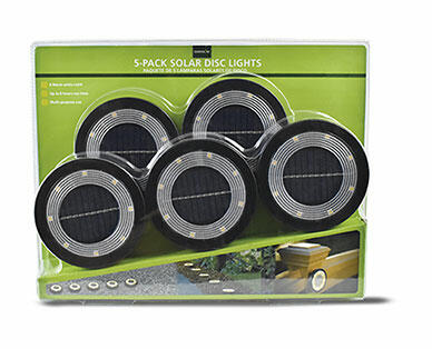 Gardenline 5-Pack Solar Disc Lights