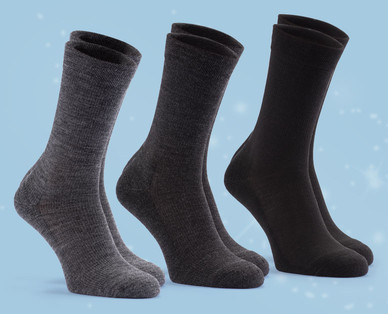 Damen-/Herren-Merino-Casual Socken, Doppelpkg.