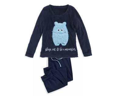 BLUE MOTION Damen-Flausch-Pyjama