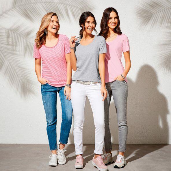 Basic T-shirts voor dames, 3 st.
