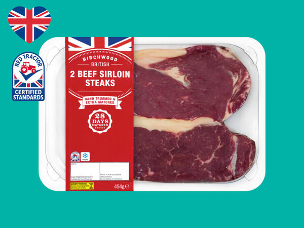 Birchwood 2 British Beef 28-Day Matured Sirloin Steaks